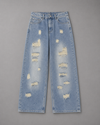 Split Rebellion Wide-Leg Denim