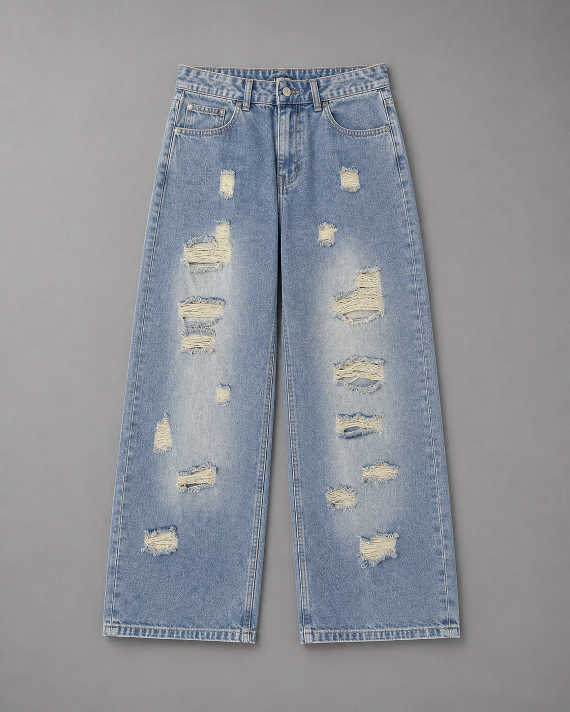 Split Rebellion Wide-Leg Denim