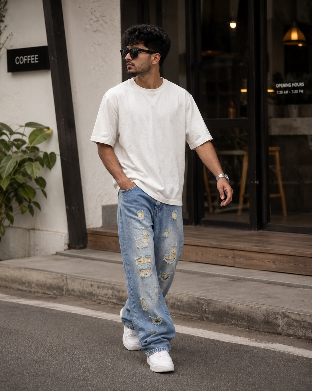 Split Rebellion Wide-Leg Denim