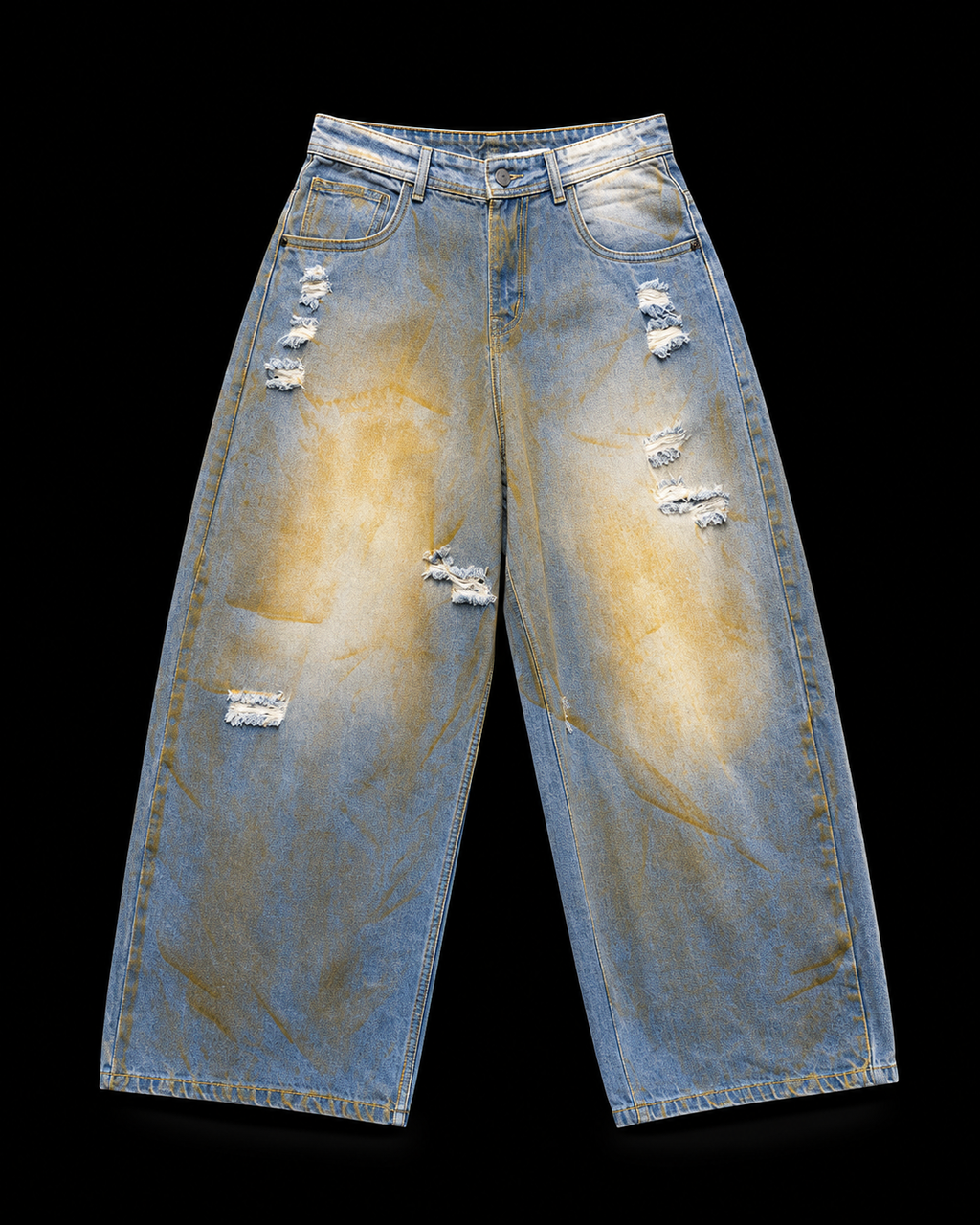 Split Vintage Blaze Wide-Leg Denim
