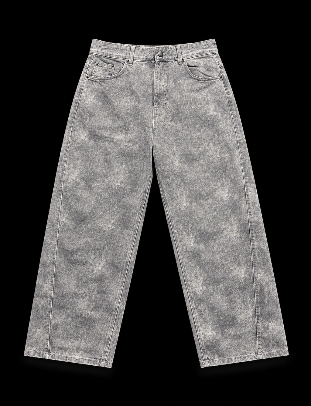 Split Ashstone Wide-Leg Denim