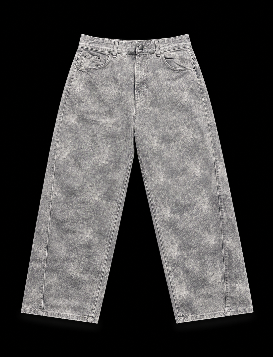 Split Ashstone Wide-Leg Denim