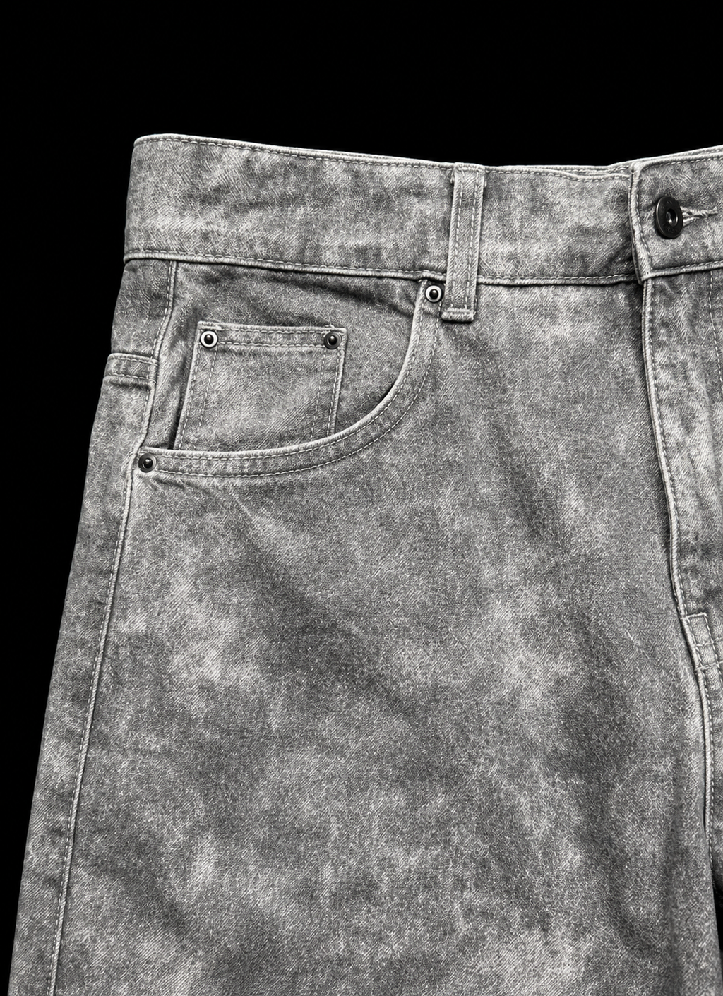 Split Ashstone Wide-Leg Denim