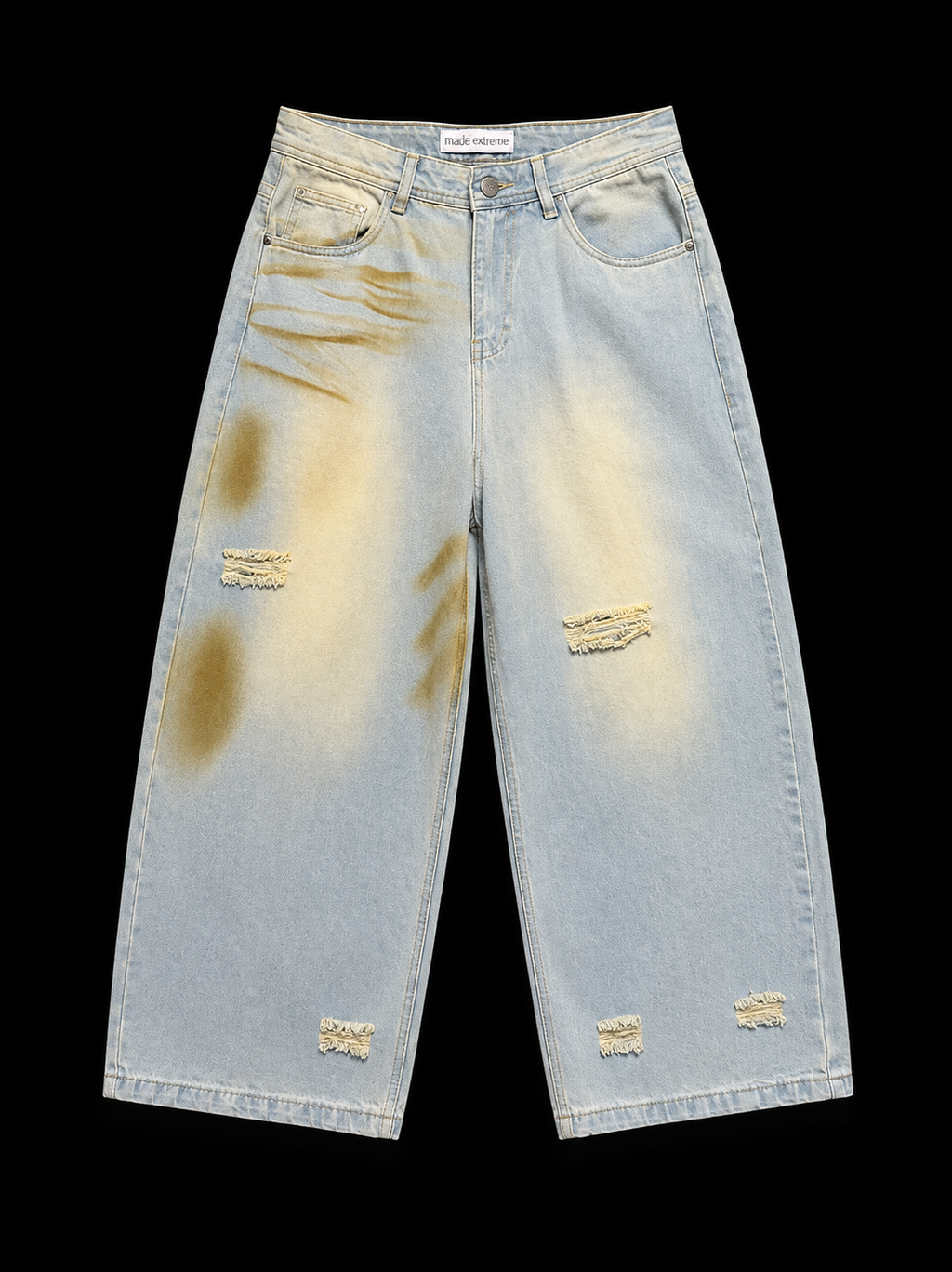 Sandstorm Distressed Wide Jeans
