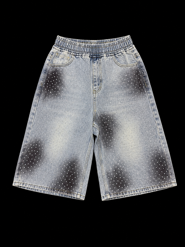 Crystal Smoke Denim Shorts
