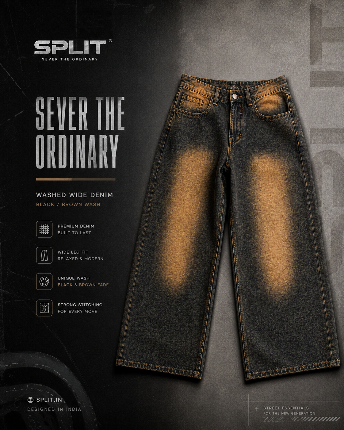 Nebula Wash Wide Denim