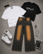 Nebula Wash Wide Denim