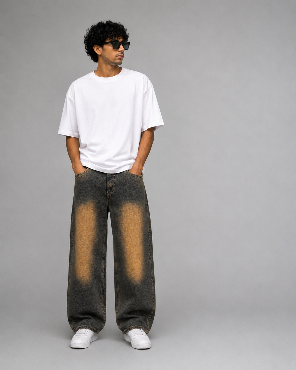 Nebula Wash Wide Denim