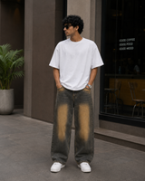 Nebula Wash Wide Denim