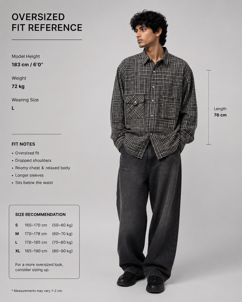 Gridline Detachable pocket shirt