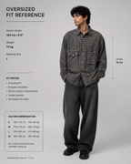 Gridline Detachable pocket shirt