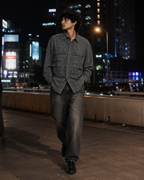 Gridline Detachable pocket shirt