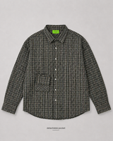 Gridline Detachable pocket shirt
