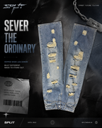 Split Rebellion Wide-Leg Denim
